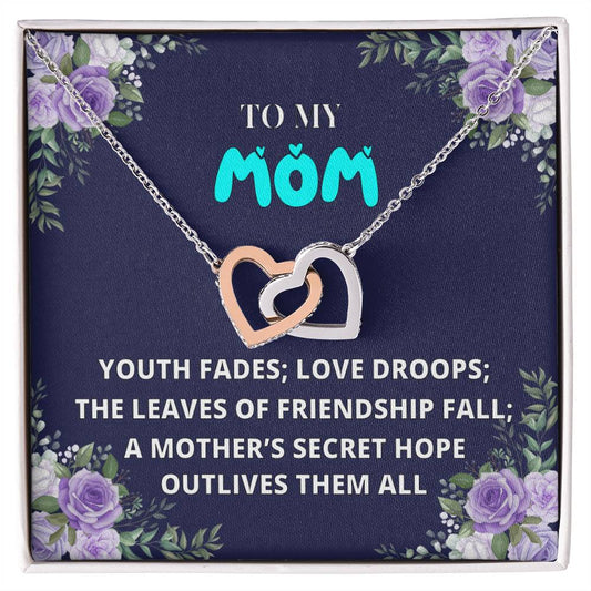 Mothers Day Gift From Daughter Son - Mother Necklace Gifts For Mom Mom Necklace Interlocking Hearts Interlocking Hearts Necklace