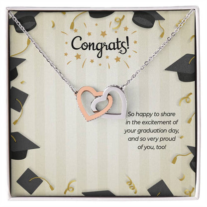 Happy Graduation - Interlocking Hearts Necklace