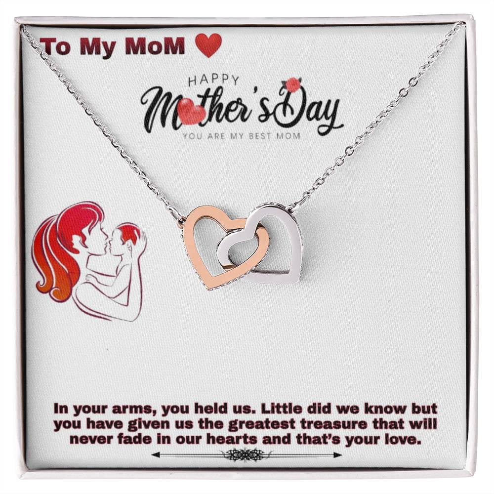 To My Mom Interlocking Hearts Necklace