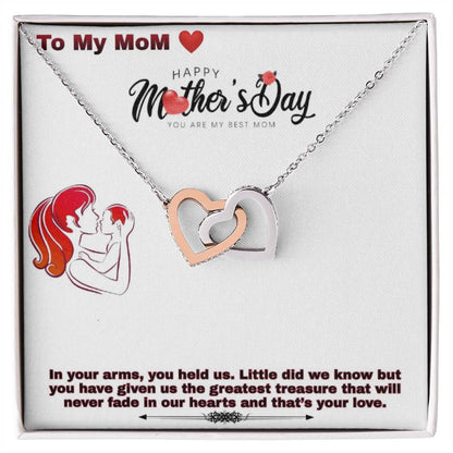 To My Mom Interlocking Hearts Necklace