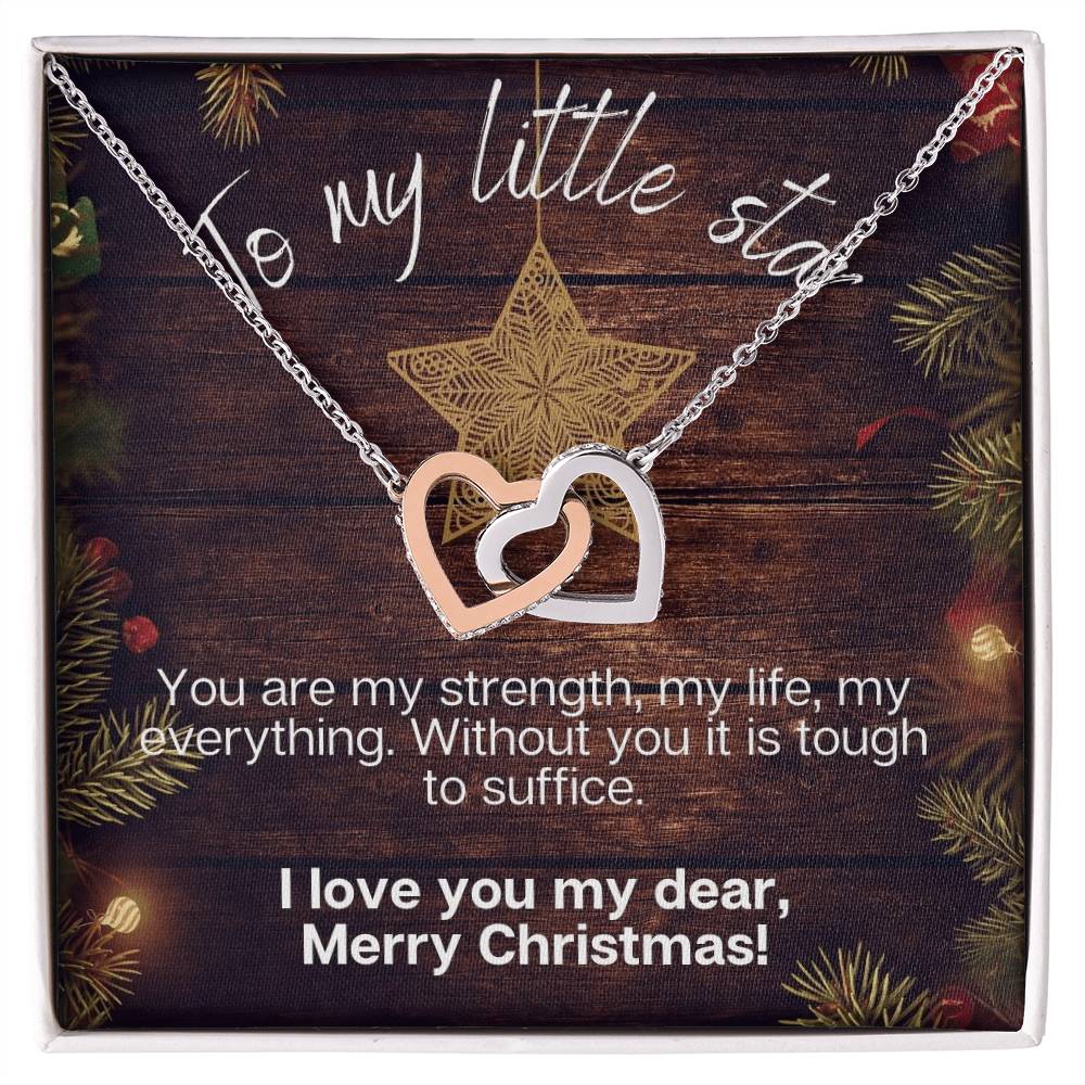 To My Little Star ? - Perfect Christmas Gift ???? Interlocking Hearts Necklace