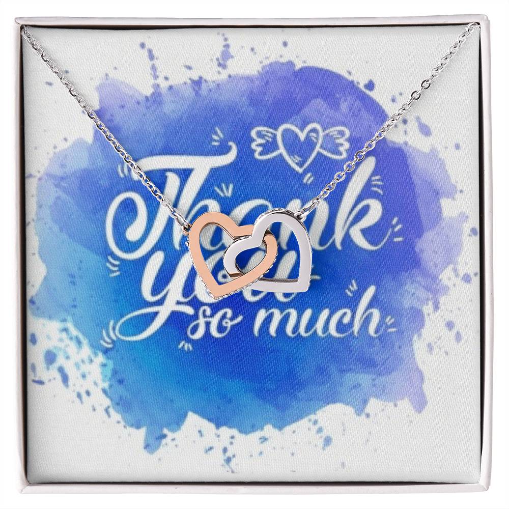 Thank You Interlocking Hearts Necklace