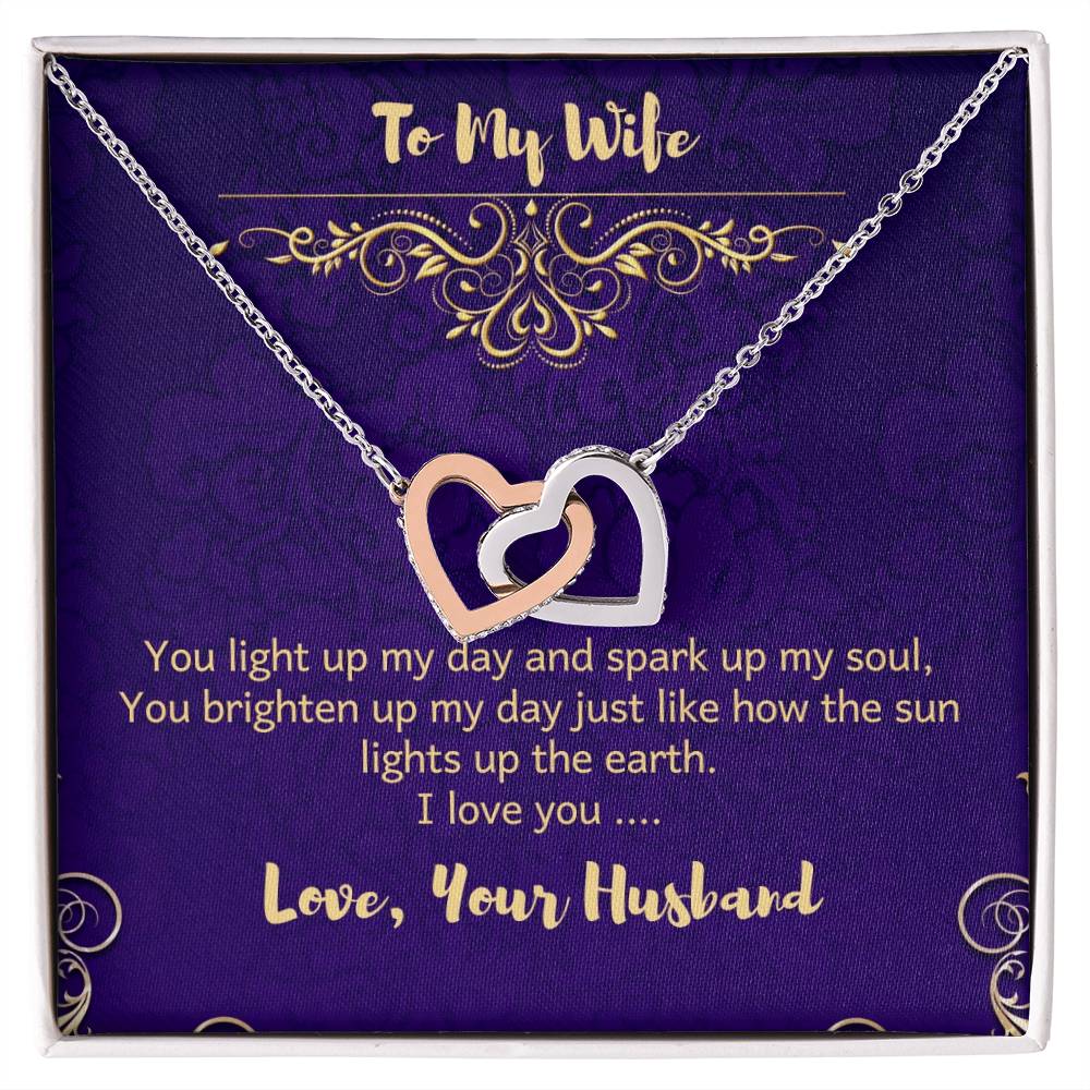 Sparkling Two Hearts Interlocked Necklace Interlocking Hearts Necklace