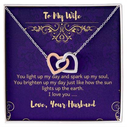 Sparkling Two Hearts Interlocked Necklace Interlocking Hearts Necklace