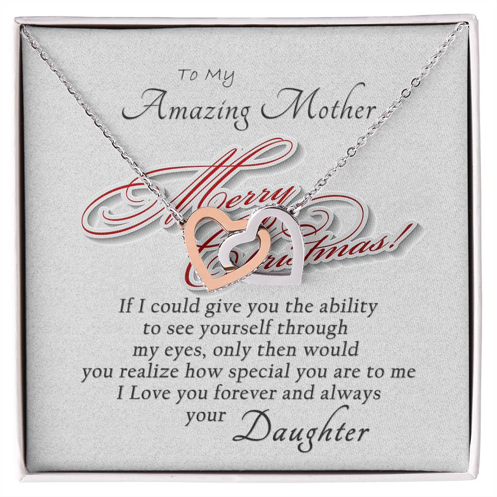 To My Amazing Mother Necklace Interlocking Heart Necklace Christmas Gift Gift For Mom Sentimental Gift Mother Daughter Gift Interlocking Hearts Necklace