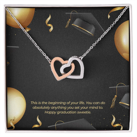 The Beginning Of Your Journey - Interlocking Hearts Necklace