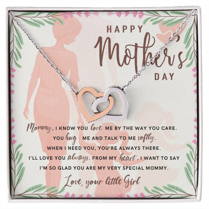Interlocked Hearts Necklace - Happy Mother´S Day Interlocking Hearts Necklace