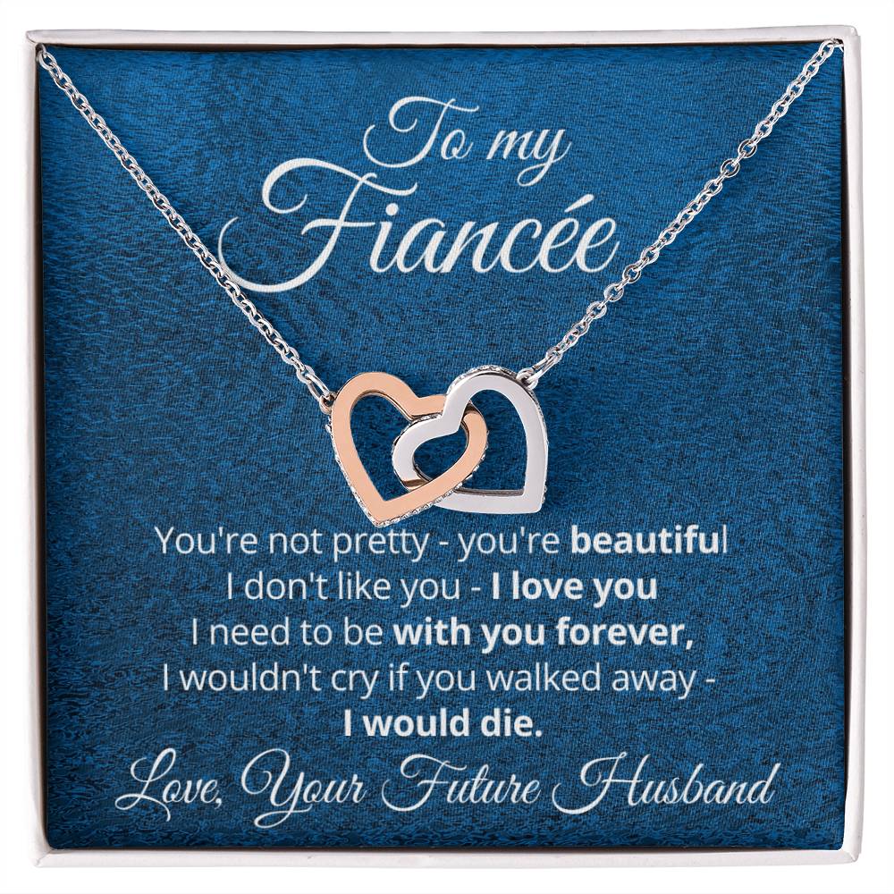 Linked Hearts Necklace Gift For Fiancee Interlocking Hearts Necklace