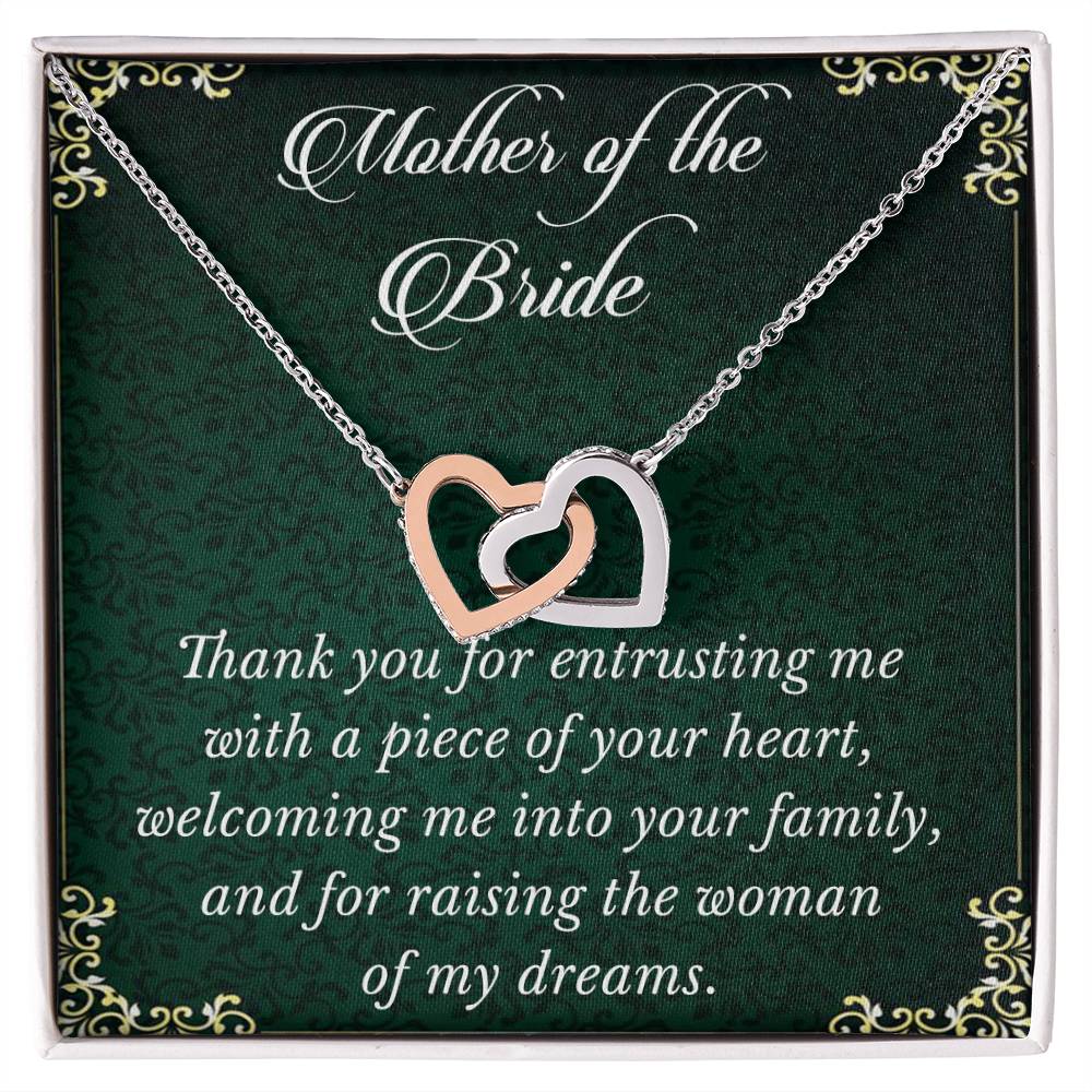 Mother Of The Bride Gift Personalized Mother Of The Bride Wedding Gift Mom Wedding Gift Mother Of The Bride Necklace Interlocking Hearts Interlocking Hearts Necklace