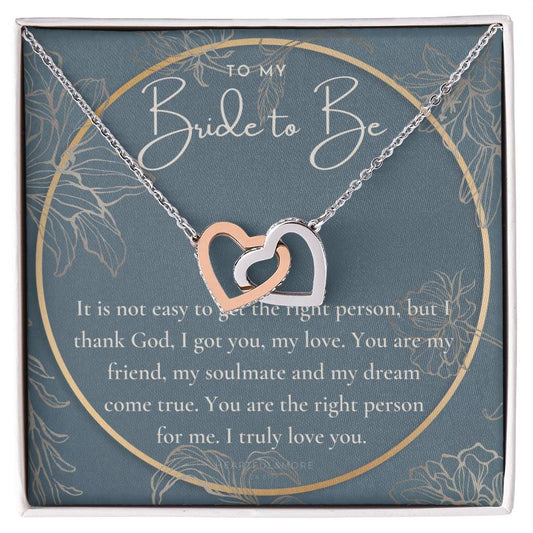 Engagement Gift For Bride To Be Future Wife Necklace Bride To Be Necklace Gift For Bride Sentimental Gift For Future Bride Fiance Gift Interlocking Hearts Necklace