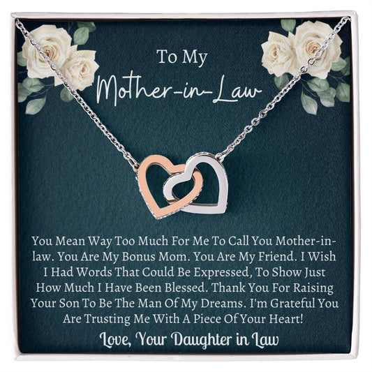 Mother In Law Interlocking Interlocking Hearts Necklace
