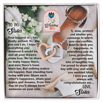 Interlocked Never-Ending Love Necklace For My Sister On Her Wedding Day Interlocking Hearts Necklace