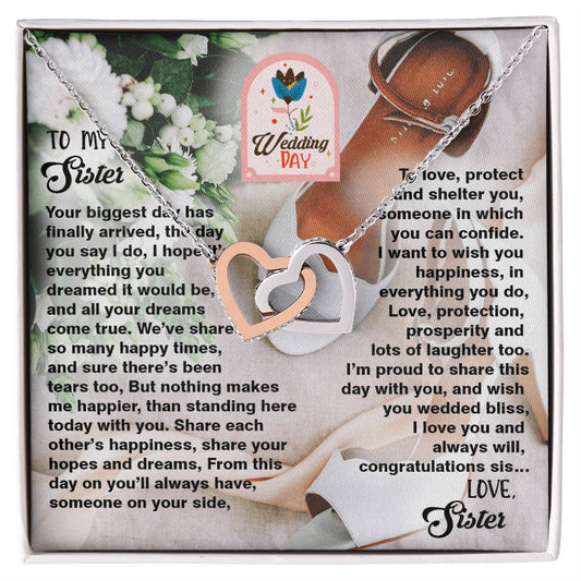 Interlocked Never-Ending Love Necklace For My Sister On Her Wedding Day Interlocking Hearts Necklace