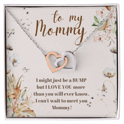To My Mommy Gift For New Mom Interlocking Hearts Necklace