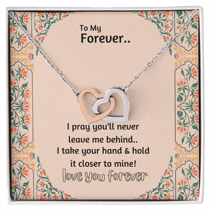 To My Forever Interlocking Hearts Necklace