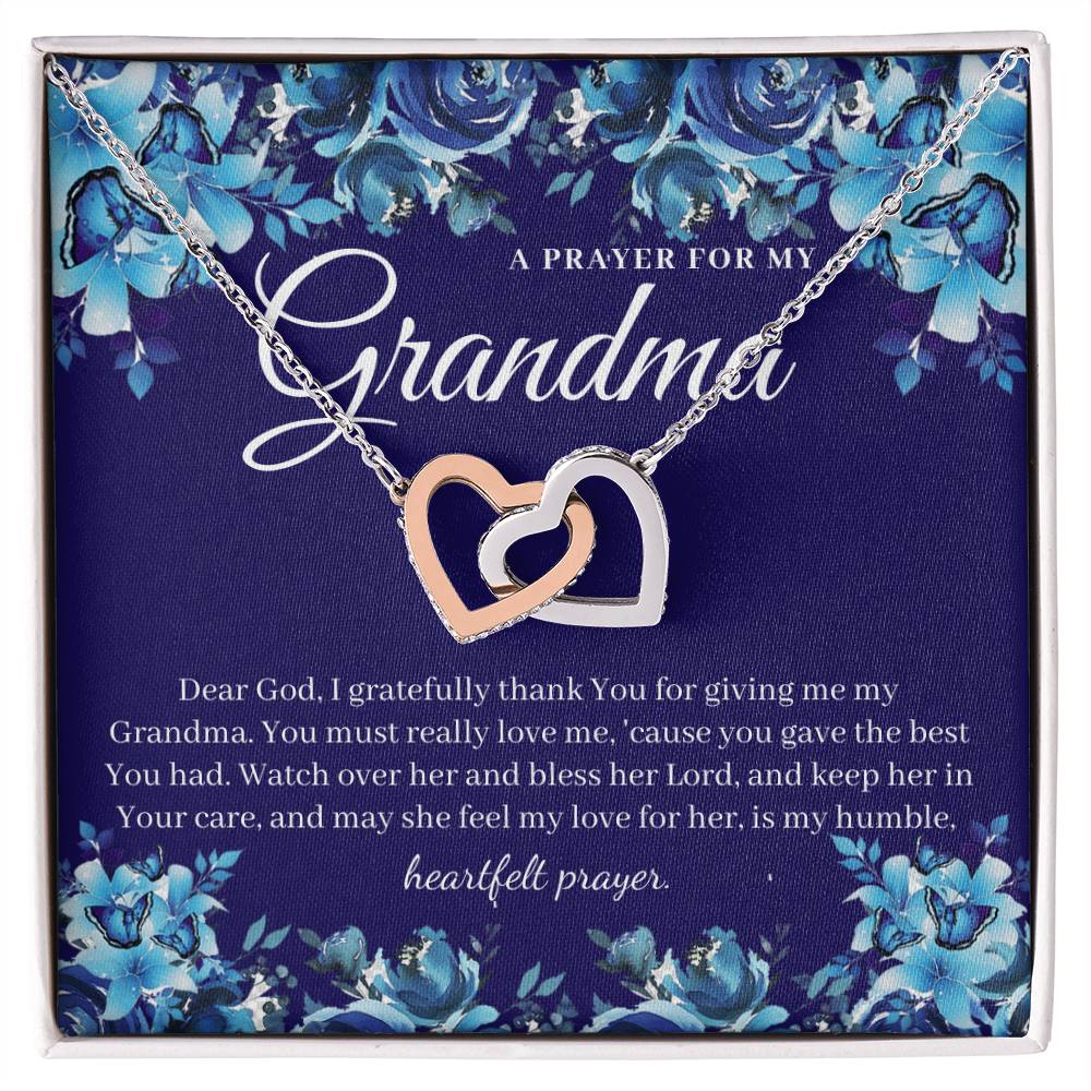 A Prayer For My Grandma - Interlocking Heart Necklace Interlocking Hearts Necklace