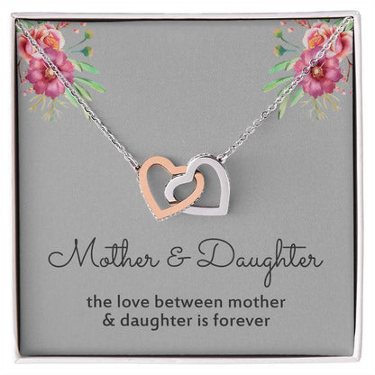 Mother And Daughter - Love Forever Interlocking Hearts Necklace