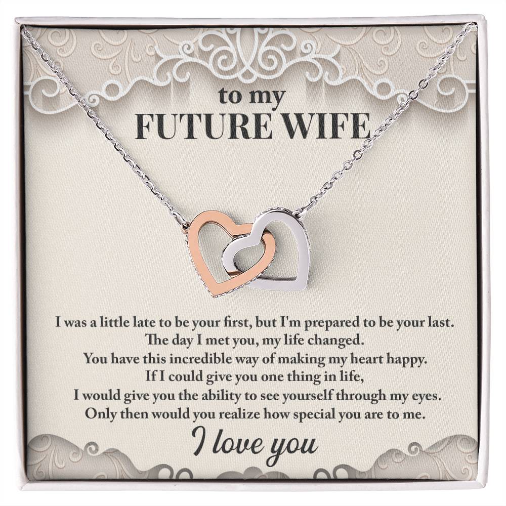 To My Future Wife Interlocking Hearts Necklace