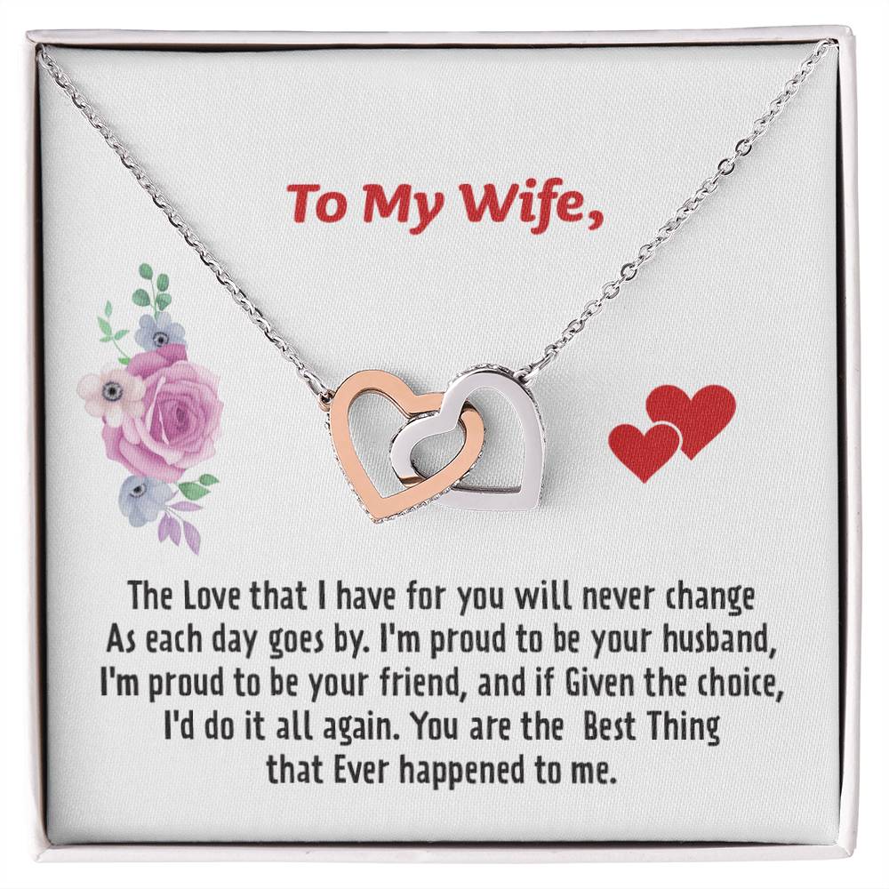 Gift For Wife - Interlocking Heart Necklace Interlocking Hearts Necklace