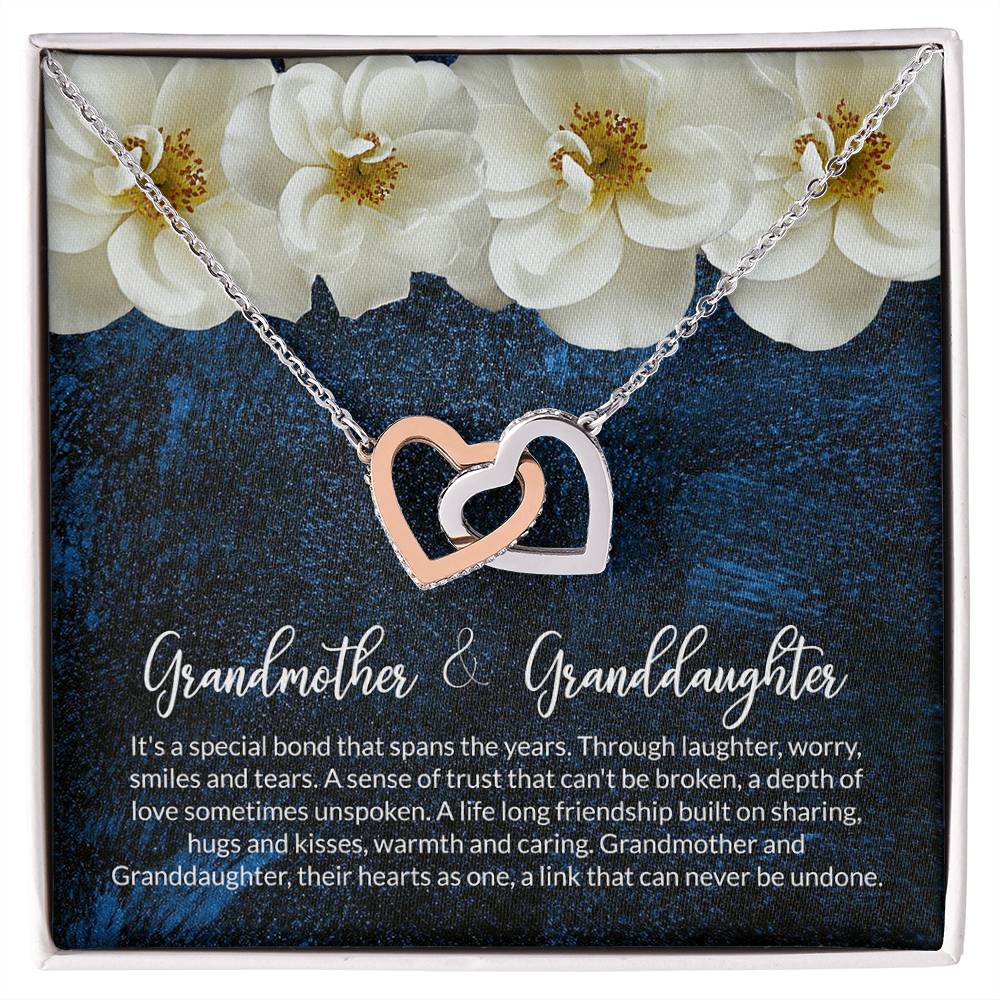 Grandma & Granddaughter Interlocking Heart Necklace Interlocking Hearts Necklace