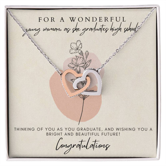 High School Graduation Interlocking Hearts Interlocking Hearts Necklace