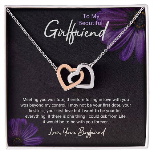 Interlocking Hearts - Romantic Girlfriend Necklace Gift Interlocking Hearts Necklace