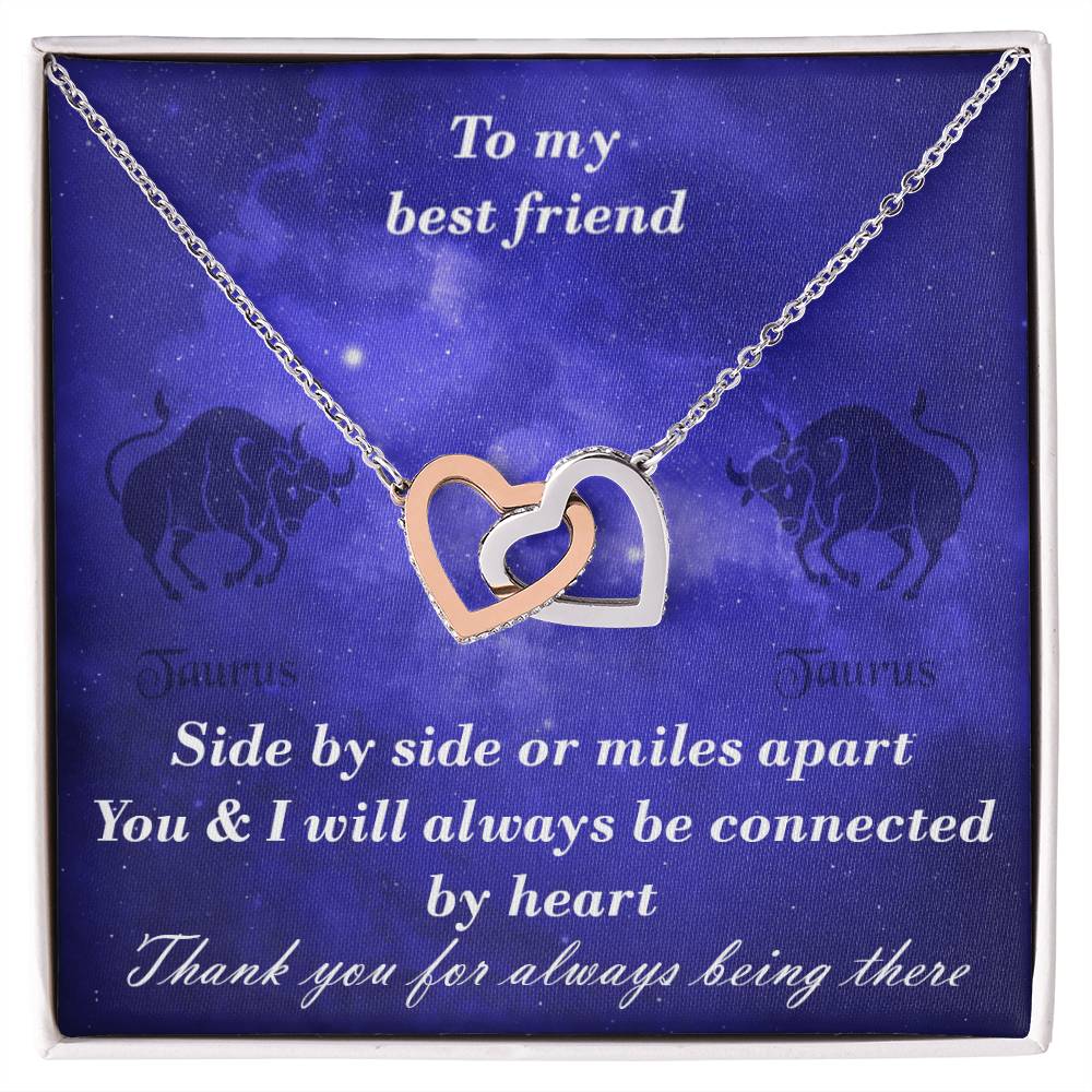 Taurus To Taurus Best Friend Interlocked Hearts Necklace Interlocking Hearts Necklace