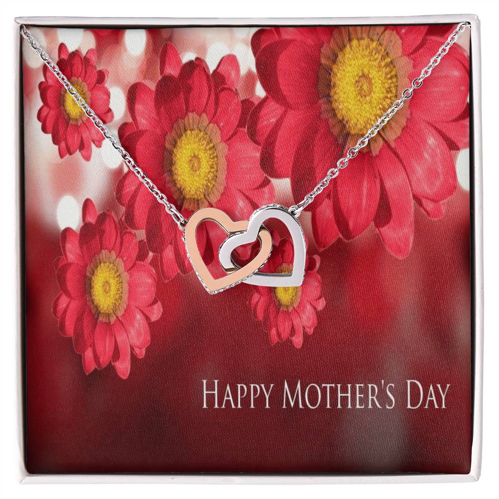 To My Sweet Mom Interlocking Hearts Necklace