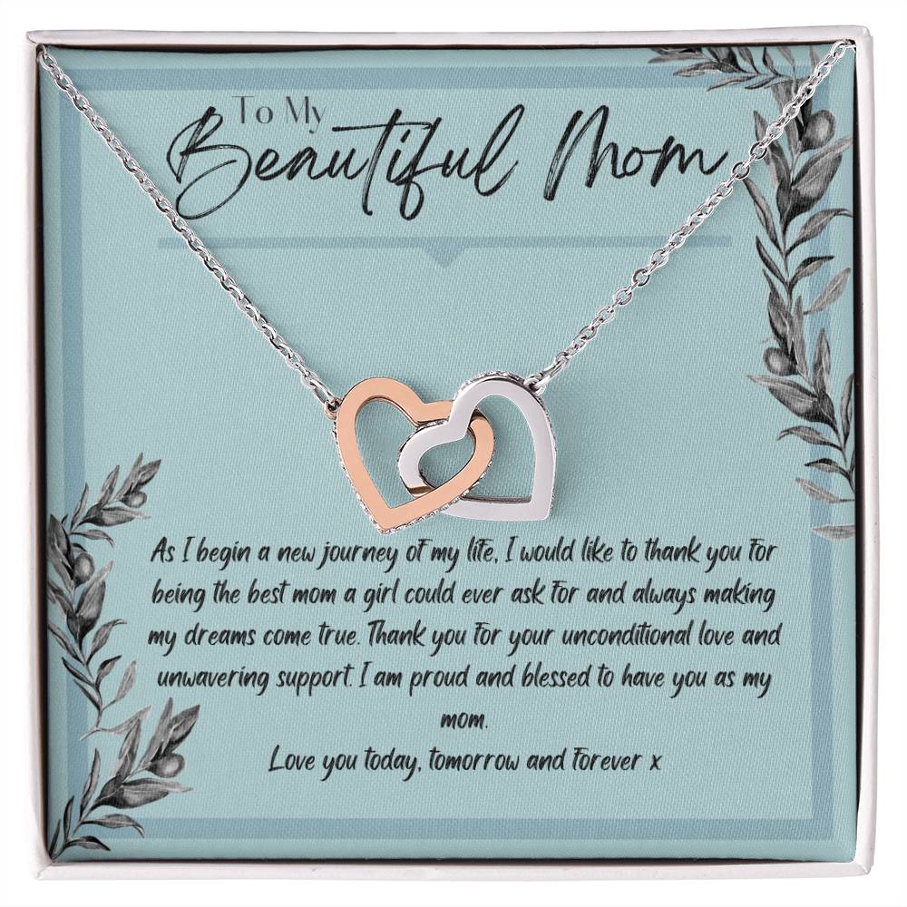 Mother Interlocking Hearts Necklace