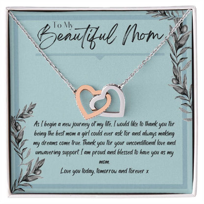 Mother Interlocking Hearts Necklace