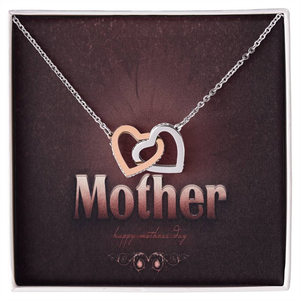 To My Mother My Everything Interlocking Hearts Necklace