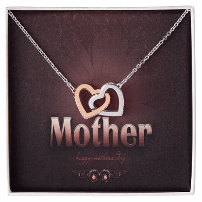 To My Mother My Everything Interlocking Hearts Necklace