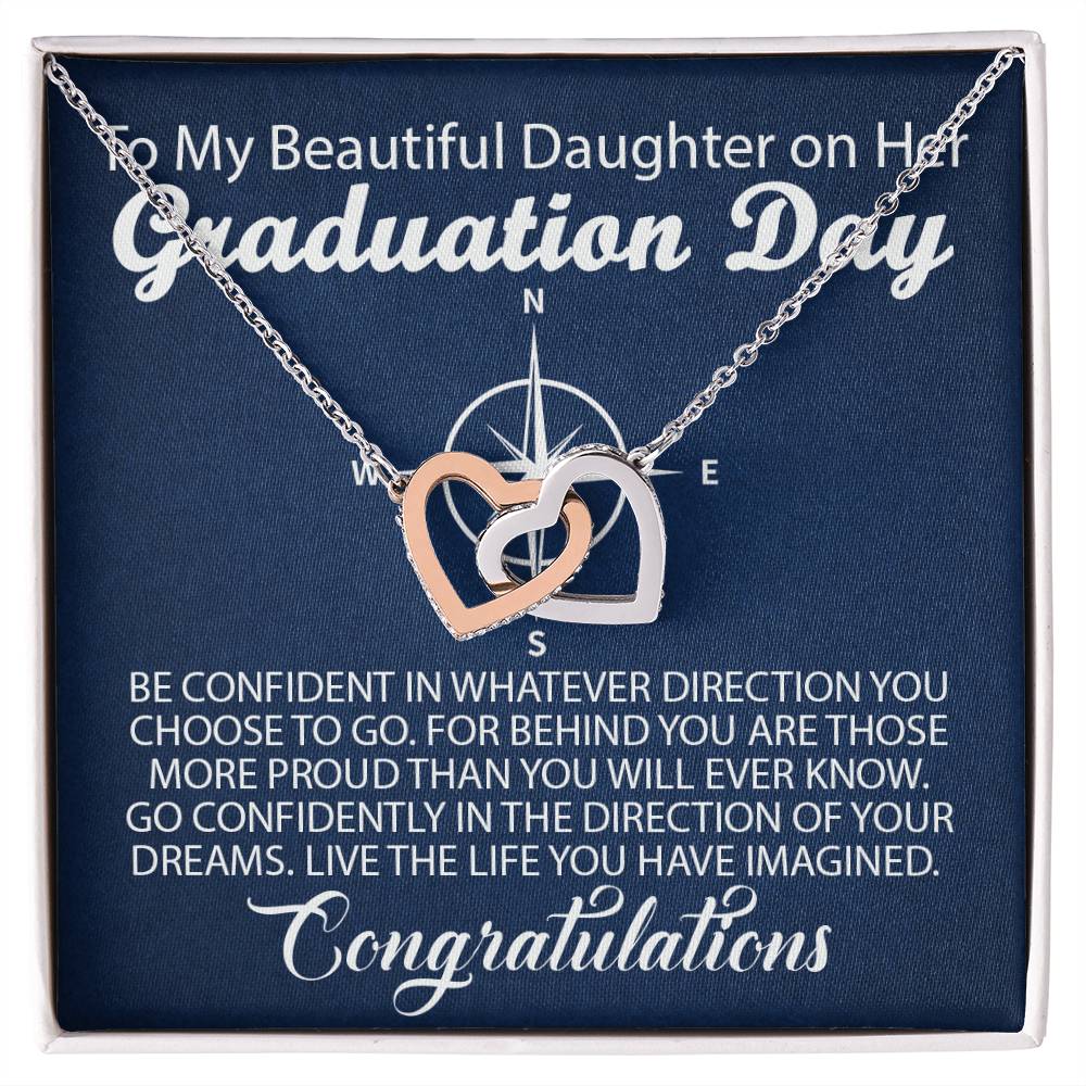 Graduation - Directions Of Your Dreams Interlocking Hearts Necklace