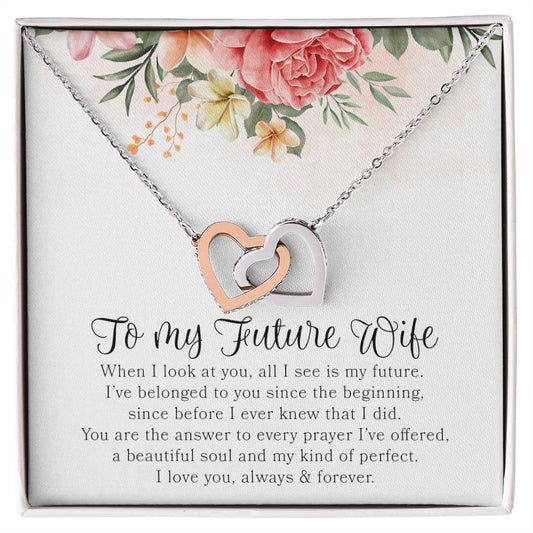 Interlocking Hearts - To Future Wife Interlocking Hearts Necklace