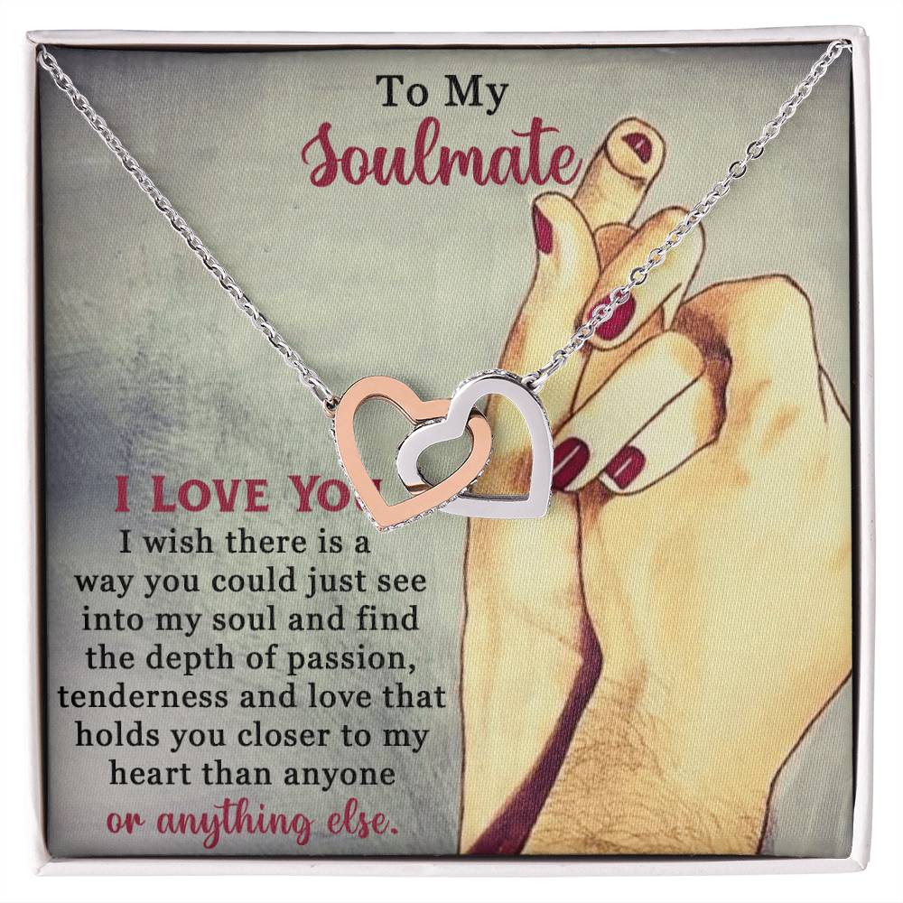 Interlocking Necklace For Soulmate Wife Interlocking Hearts Necklace