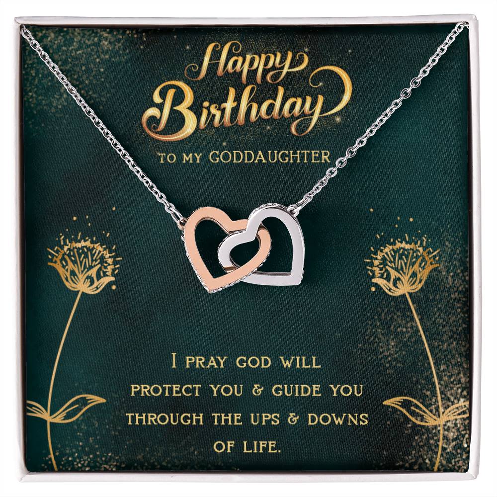 Birthday Gift For Goddaughter- Interlock Heart Necklace Interlocking Hearts Necklace
