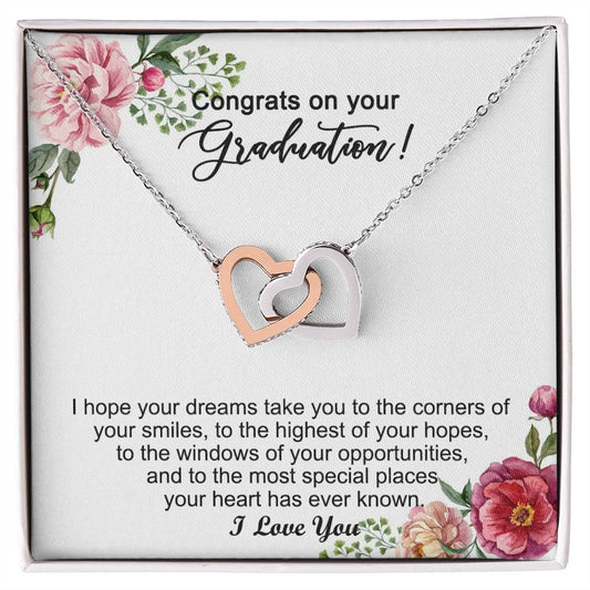 Graduation Gift For Girls Graduation Day - Necklace Interlocking Hearts Necklace