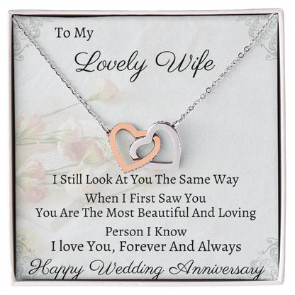 I Look At You The Same Way Interlocking Hearts Necklace