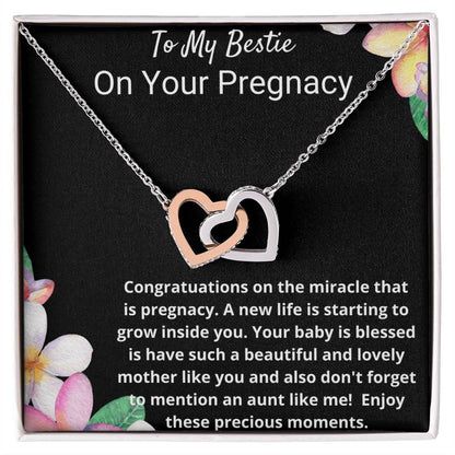 Interlock Love Necklace To My Bestie On Her Pregnancy Interlocking Hearts Necklace