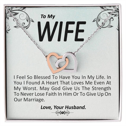 I Feel So Blessed To Have You In My Life - Interlocking Hearts Necklace