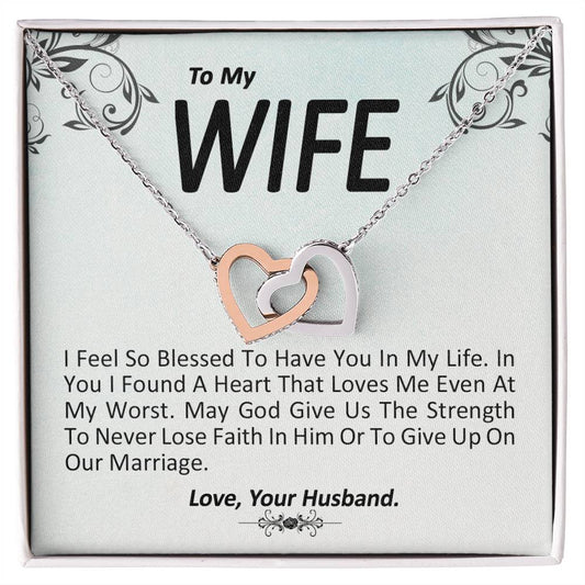 I Feel So Blessed To Have You In My Life - Interlocking Hearts Necklace