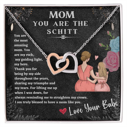 Mom You Are The Schitt! You Are The Most Amazing Mom Mothers Day Gift Neckles Interlocking Hearts Necklace