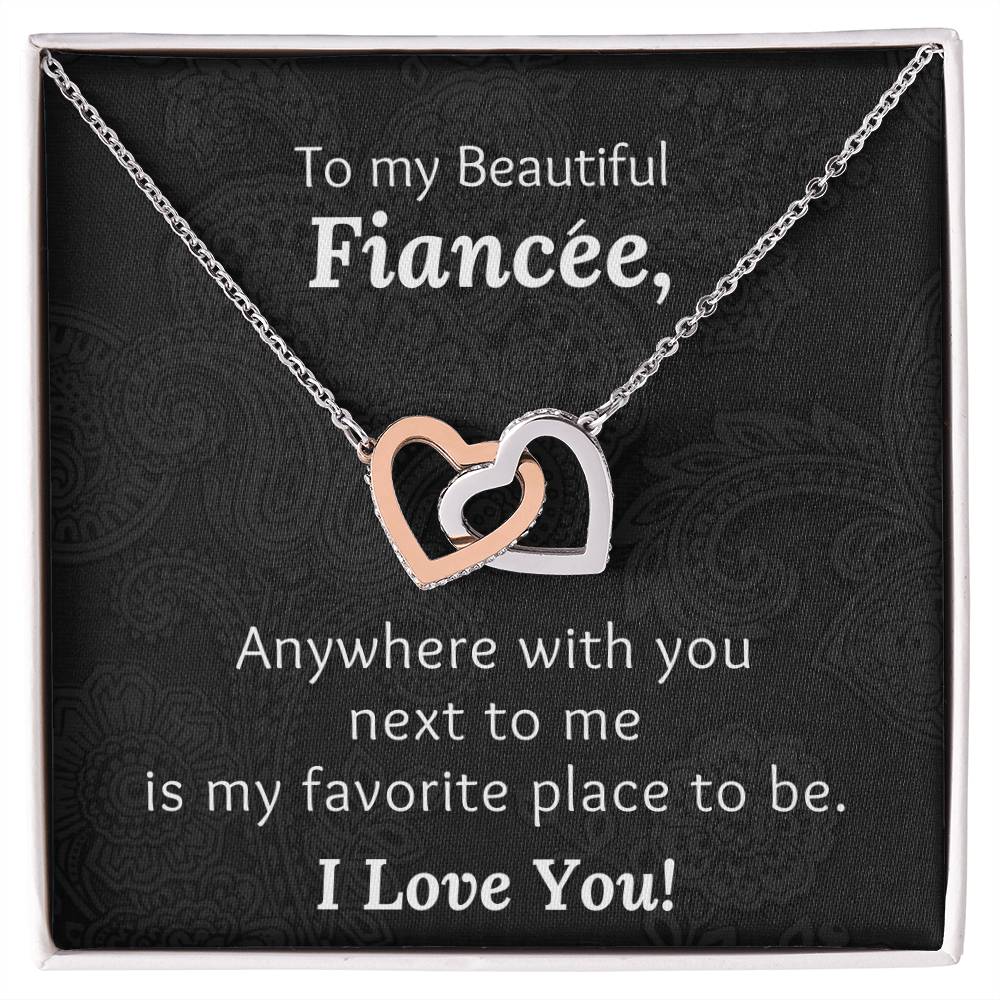 Fiancee With You Next To Me - Necklace Interlocking Hearts Necklace