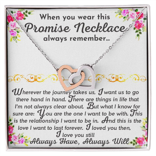 The Promise Necklace Interlocking Hearts Necklace