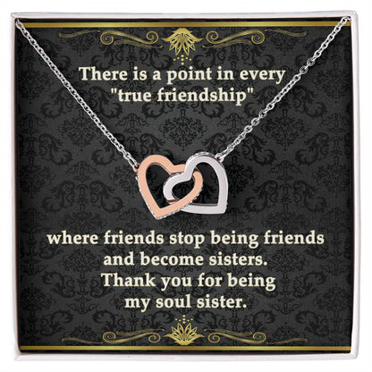 Interlocking Hearts Necklace - Eudora Collection