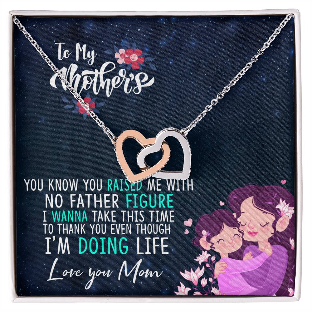 Gift For Single Mom - Necklace Interlocking Hearts Necklace