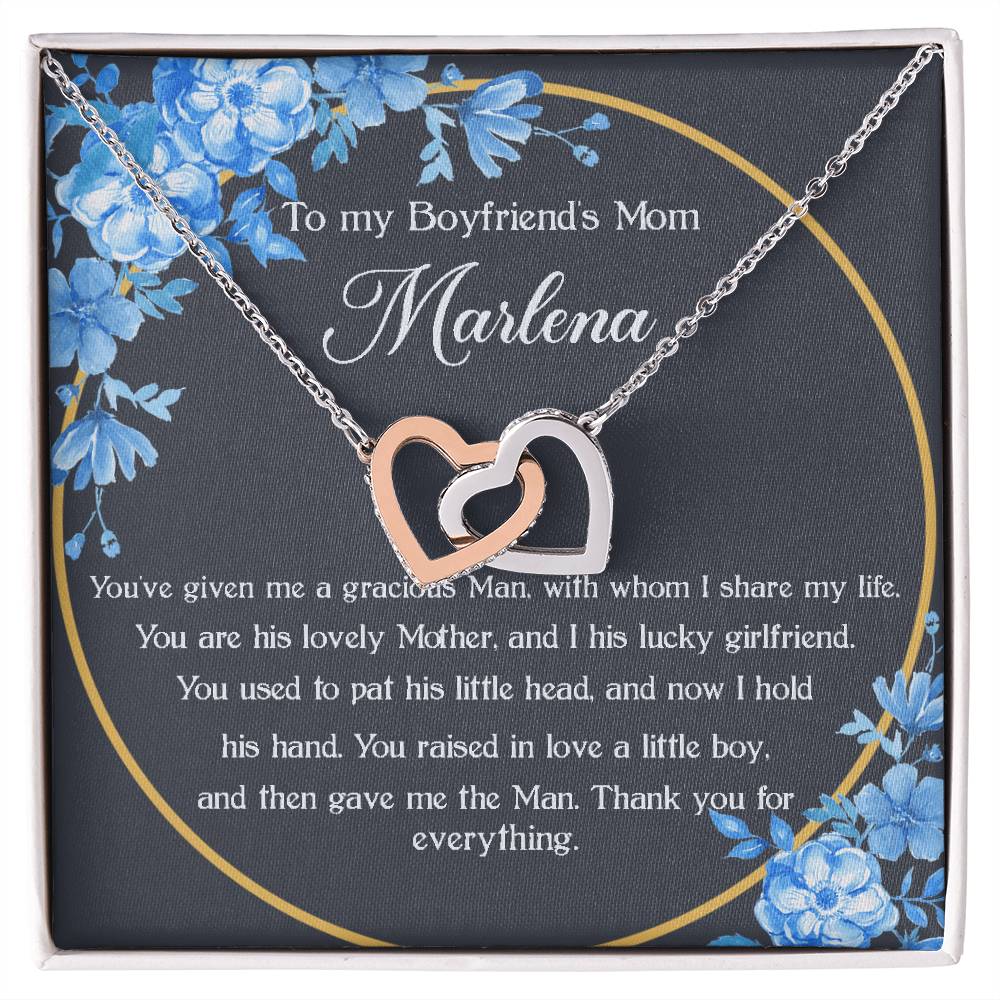 To My Boyfriend 'S Mom - Marlena Interlocking Hearts Necklace