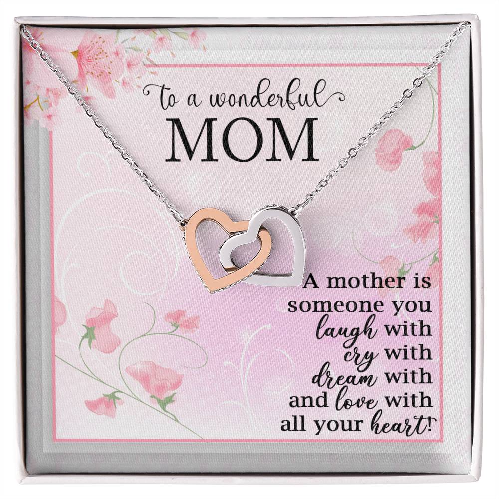 Interlocking Hearts For Mom Love With All Your Heart Interlocking Hearts Necklace