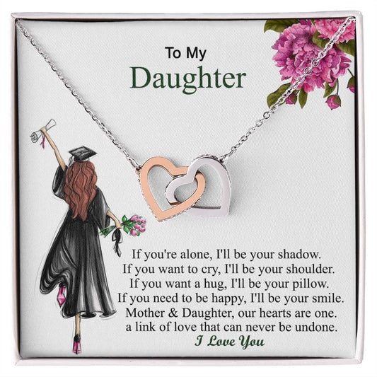 Graduation Gift For Her Graduation Day - Necklace Interlocking Hearts Necklace