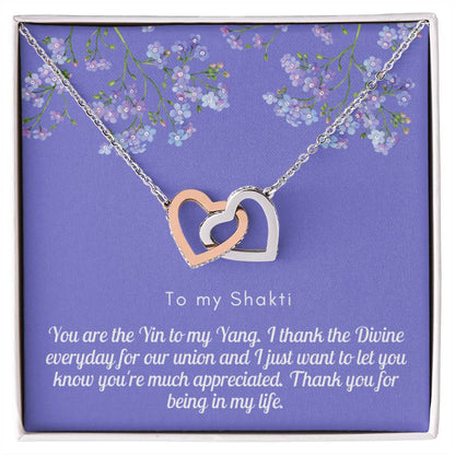 Light Shakti-Less Likely Interlocking Hearts Necklace